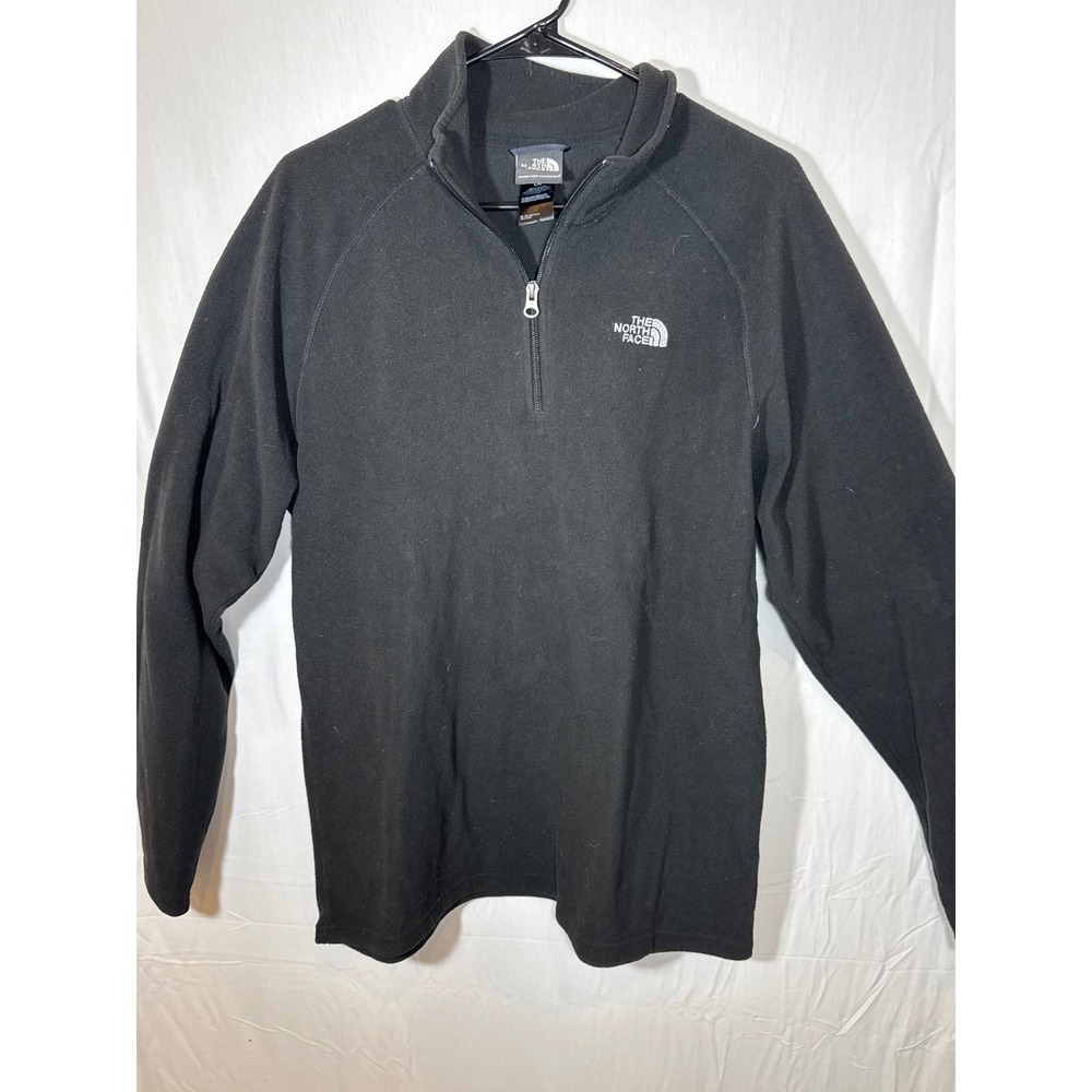 The North Face Mens Fleece Pullover Quarter Zip Long Sleeve Black Large